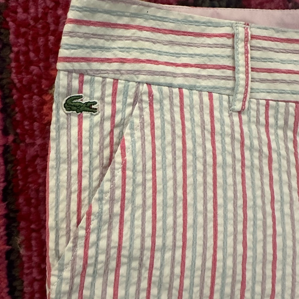 NWOT Lacoste Seersucker cropped pants